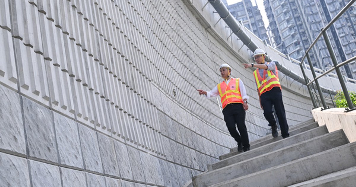 元朗設交匯處採用本地研發創新建築材料 工程時間減半