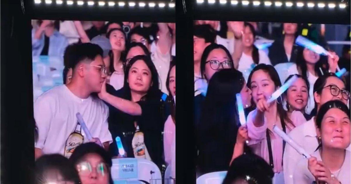 萧敬腾演唱会︱KISS CAM镜头前推开男友转头亲吻女性友人 男主心碎称已分手