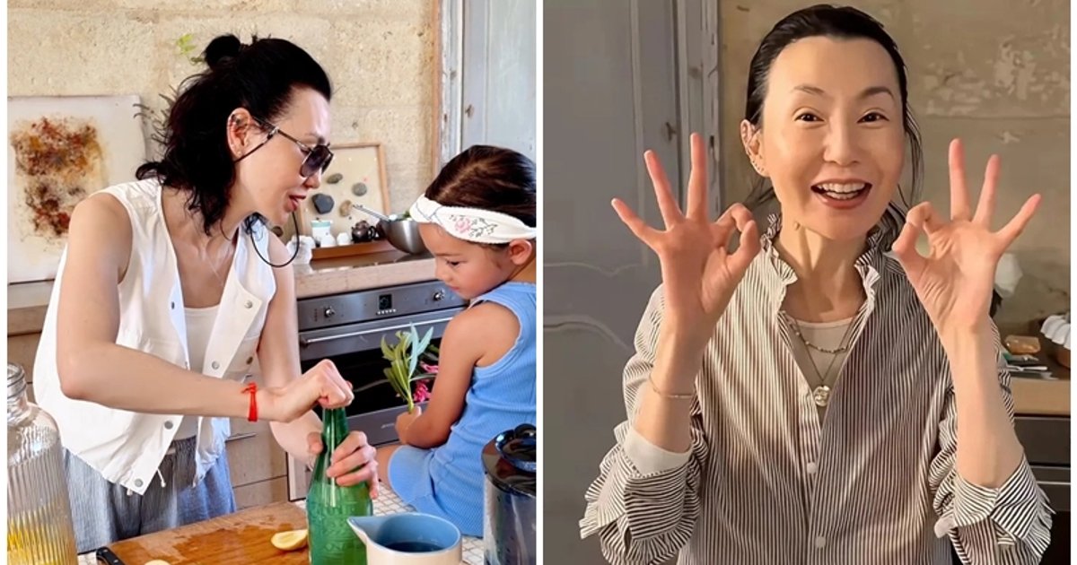 张曼玉与神秘女孩Alyssa同框拍片 温馨互动惹生女疑云