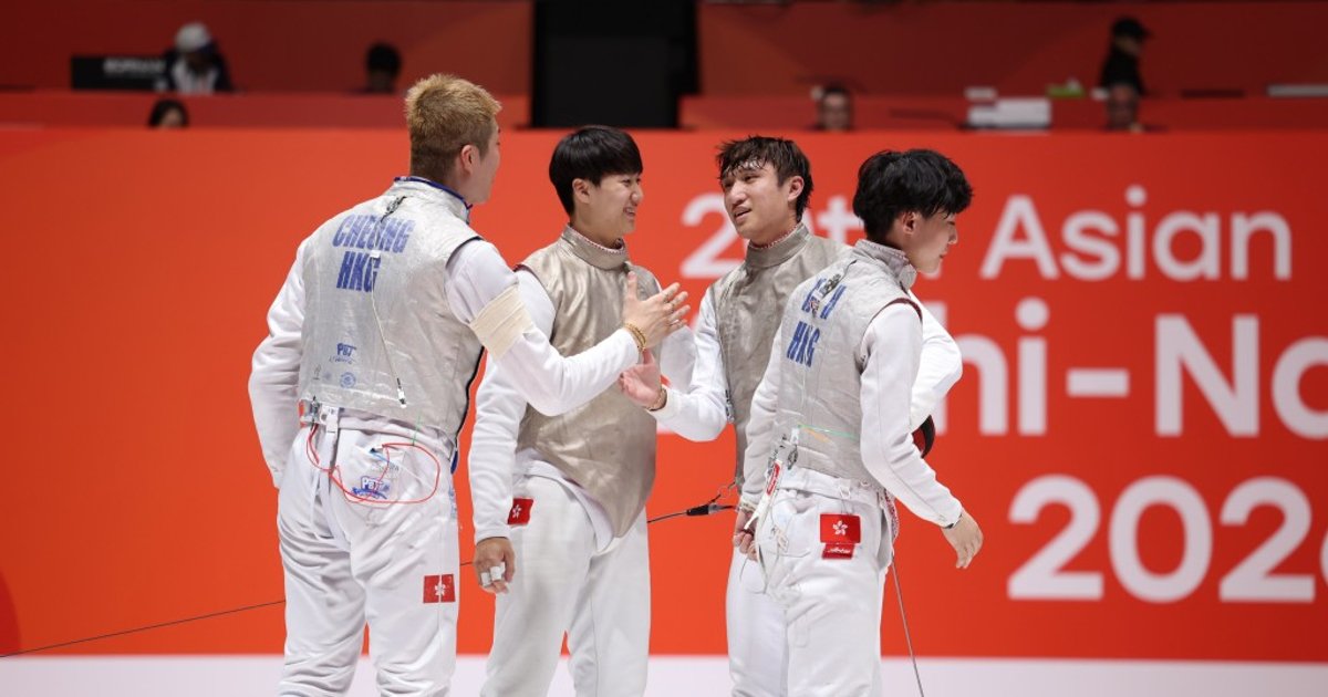 HK Men's Foil Team Settles for Silver After Narrow Loss to Japan at Asian Games