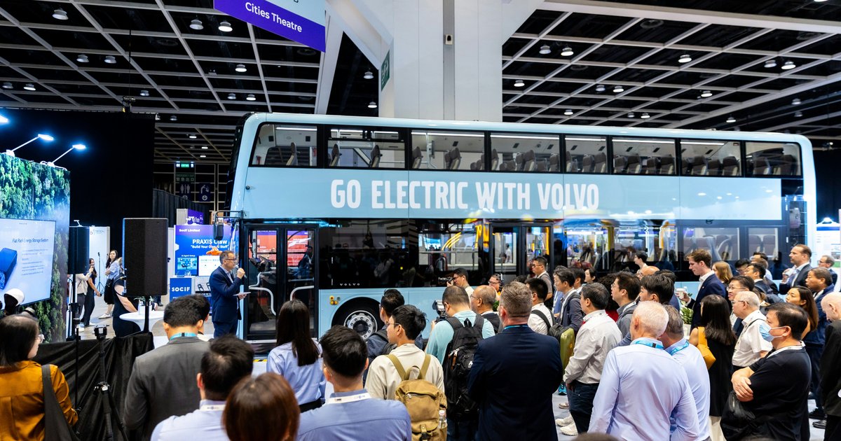 Volvo Unveils Double-Decker Electric Bus at Hong Kong Exhibition