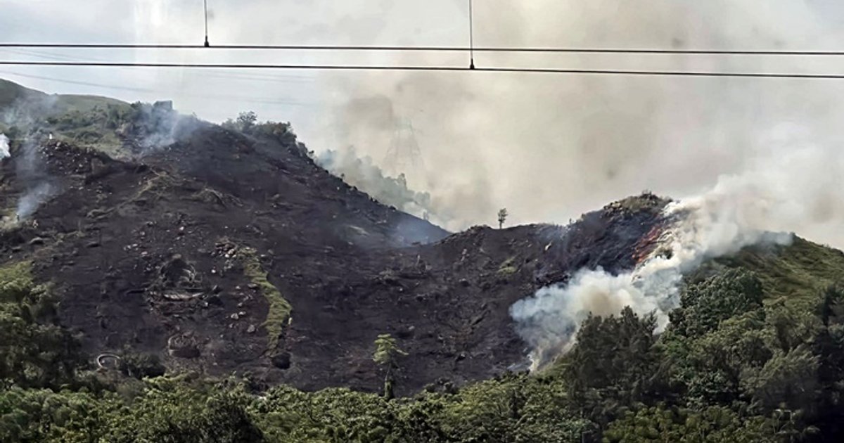 Wildfire Erupts Near Kam Sheung Road in Yuen Long
