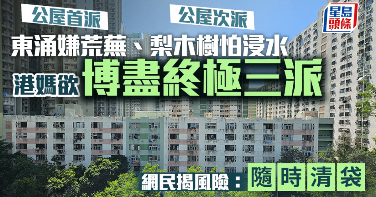 公屋首派東涌嫌荒蕪 次派梨木樹怕浸水 港媽陷兩難 博盡終極三派惹熱議