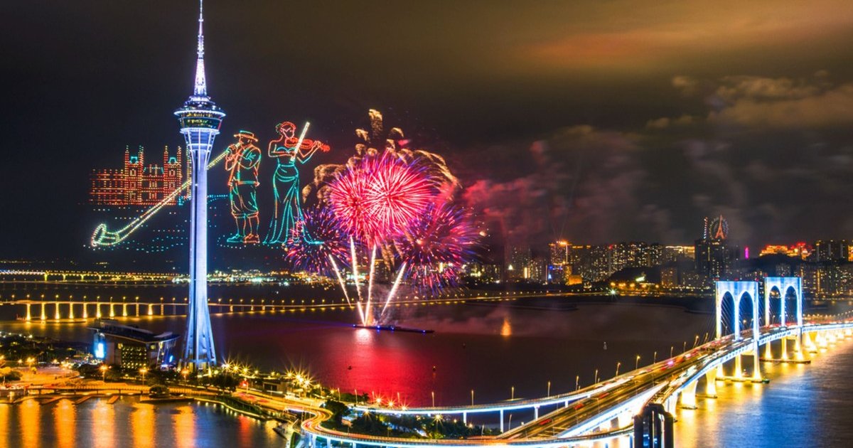 澳门国际烟花比赛拉开帷幕 十支国际队伍竞技