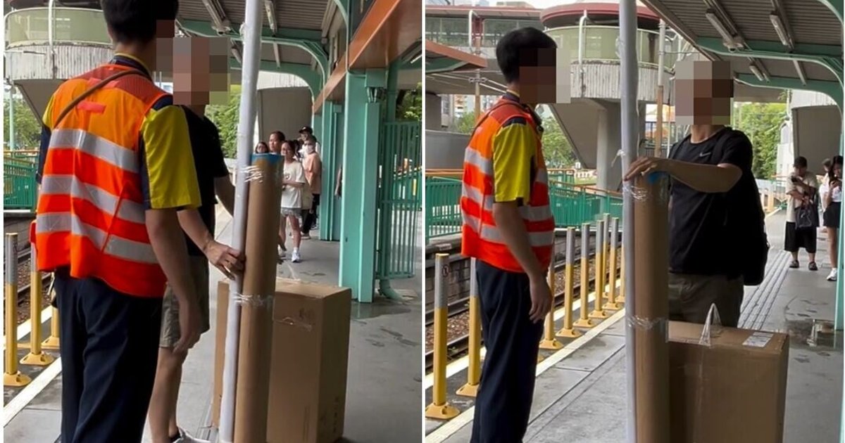 Man Blocked from Boarding Light Rail with Oversized Item Refuses to Leave, Cites Leg Injury