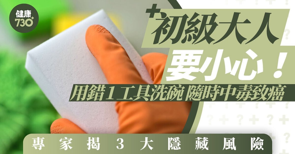 食用安全|科技海綿洗碗暗藏致癌危機 專家揭三大風險