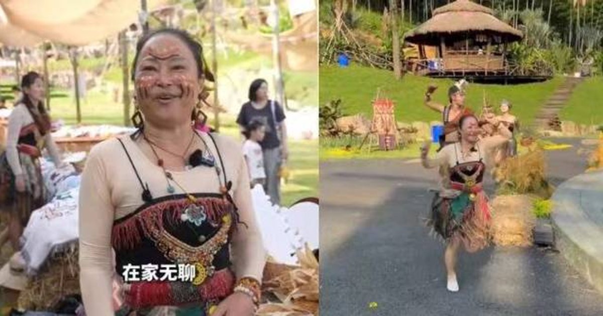 浙江58歲家庭主婦扮原始人NPC爆紅　遊客專程到景區合照